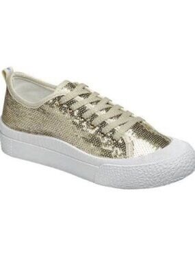 Gold Sequined Comfy Sneakers